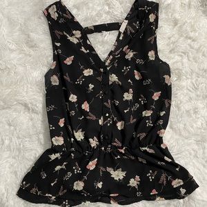 Button up peplum blouse